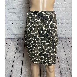 Nougat London Cotton Tulip Skirt White Brown Print Size 2